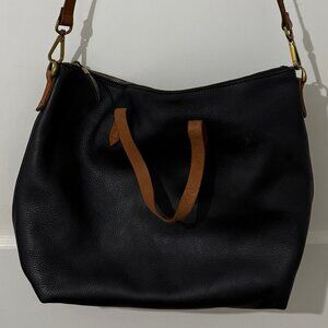 Madewell Zip-Top Medium Leather Transport Bag